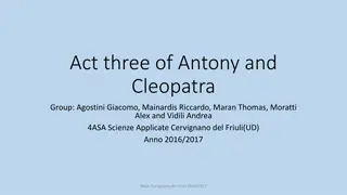 Act three of Antony and Cleopatra