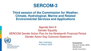 SERCOM-3 Gender Action Plan History and Evolution