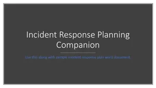 Cyber Incident Response Planning and Team Organization