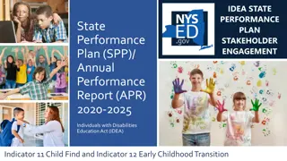 State Performance Plan (SPP) & Annual Performance Report (APR) 2020-2025: Child Find and Early Childhood Transition Indicators under IDEA