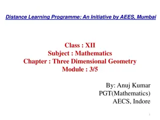 Equations of Planes in Three-Dimensional Geometry