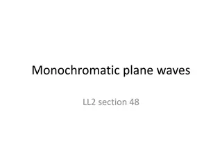 Monochromatic Plane Waves in Electromagnetic Theory