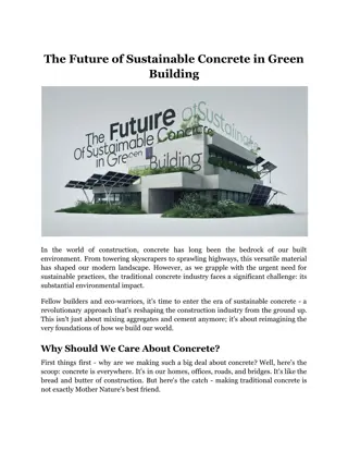 The Future of Sustainable Concrete in Green Building