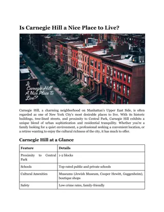 Is Carnegie Hill a Nice Place to Live