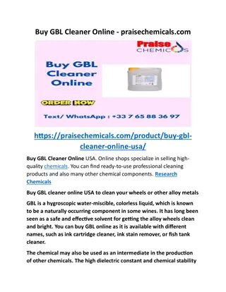 Buy GBL Cleaner Online - praisechemicals.com