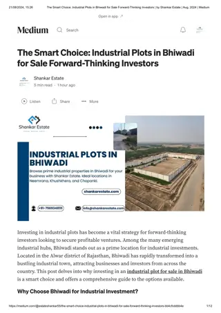 The Smart Choice_ Industrial Plots in Bhiwadi for Sale Forward-Thinking Investors