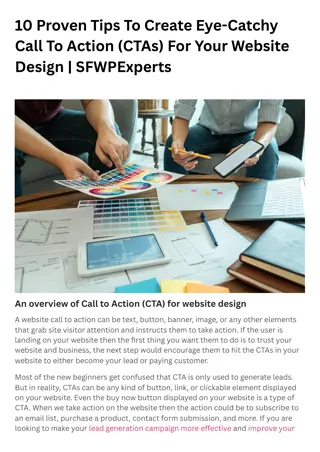 10 Proven Tips To Create Eye-Catchy Call To Action (CTAs) For Your Website Design  SFWPExperts