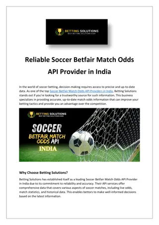 Top Soccer Betfair Match Odds API Provider in India