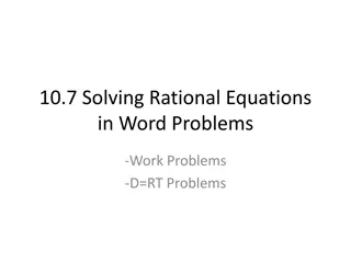 Solving Work Problems with Rational Equations