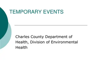 Guidelines for Temporary Food Service Operations at Charles County Events