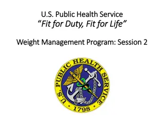 Weight Management Program: Session 2 - Understanding Calories and Behavioral Goals