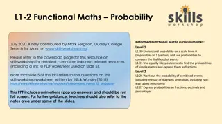 Probability in Functional Maths Curriculum