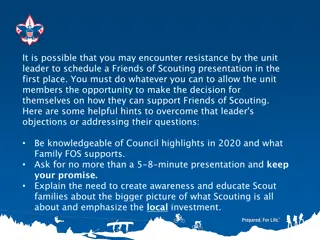 Overcoming Resistance to Friends of Scouting Presentation