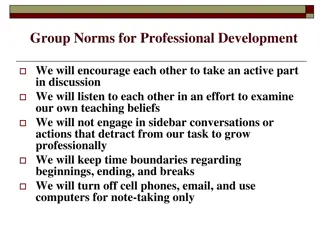 Group Norms for Professional Development