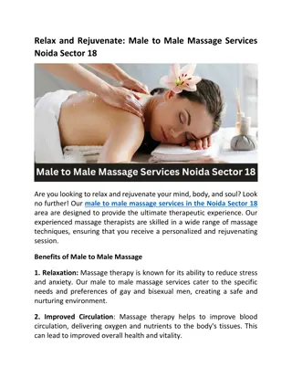 Male to Male Massage Services Noida Sector 18