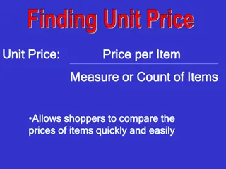 Comparing Unit Prices for Various Grocery Items