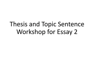 Crafting Effective Topic Sentences for Academic Essays