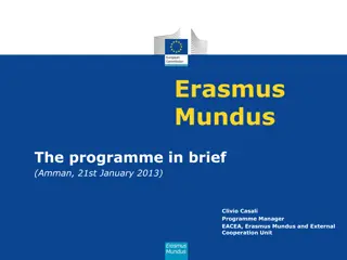 Erasmus Mundus Programme Overview and Objectives