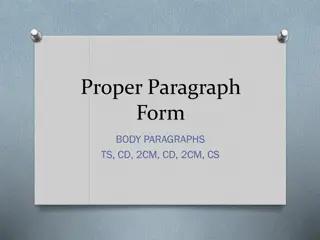 Proper Paragraph Writing Guide