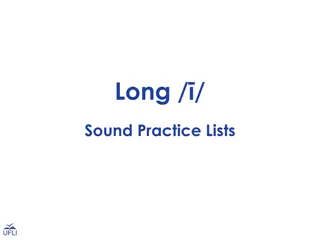 Exploring Long i, e, and y Sounds with Practice Lists and Words