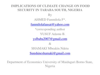 Implications of Climate Change on Food Security in Taraba South, Nigeria