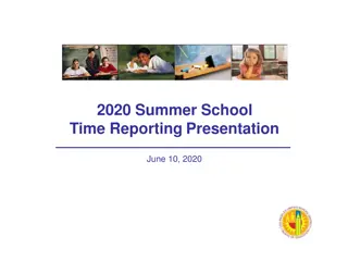 Summer School Time Reporting Guidelines 2020