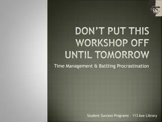 Mastering Time Management and Overcoming Procrastination Workshop