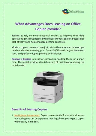 What Advantages Does Leasing an Office Copier Provide?