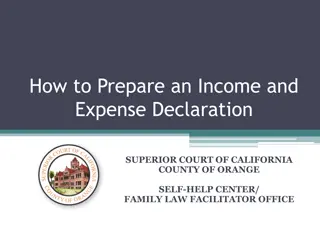 Guide to Completing Income and Expense Declaration Form for Orange County Superior Court