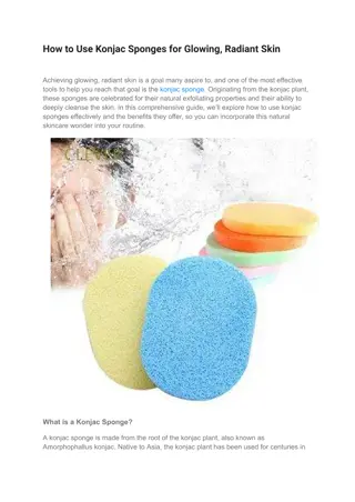 How to Use Konjac Sponges for Glowing, Radiant Skin