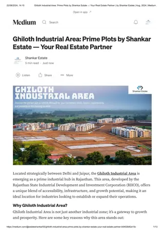 Ghiloth Industrial Area_ Prime Plots by Shankar Estate — Your Real Estate Partner