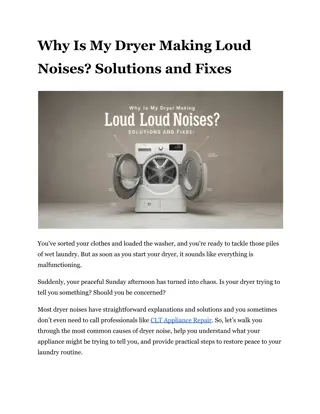 Why Is My Dryer Making Loud Noises? Solutions and Fixes