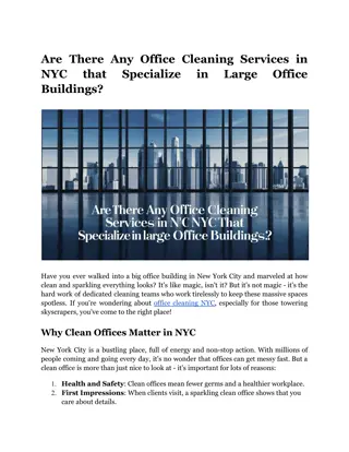 Are There Any Office Cleaning Services in NYC that Specialize in Large Office Bu