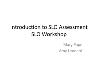 Understanding SLO Assessment Workshop at De Anza College