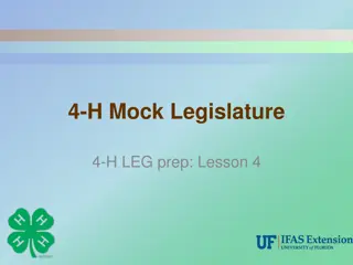 Mock Legislature Bills Summary