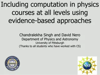 Enhancing Computation in Physics Education Using Cognitive Approaches