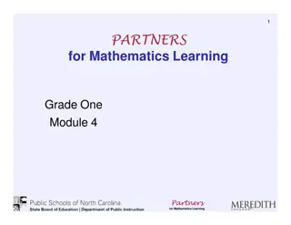 Partners for Mathematics Learning - Grade One Geometry Concepts