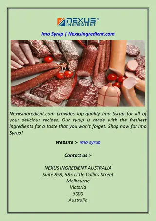 Nexusingredient.com provides top-quality Imo Syrup for all of your delicious