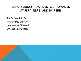 Understanding Unfair Labor Practices vs. Grievances at FLRA, NLRB, and DC PERB