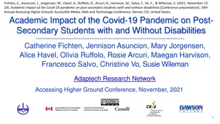 Academic Impact of Covid-19 on Post-Secondary Students with Disabilities