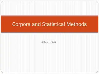 Introduction to Corpora and Statistical Methods in Natural Language Processing