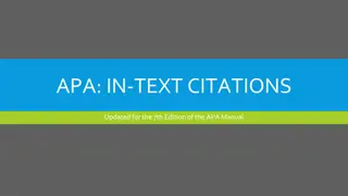 Updated Guidelines for APA In-Text Citations: 7th Edition Changes