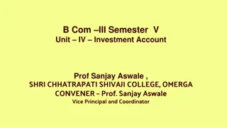 Investment Accounts and Transactions in Financial Accounting