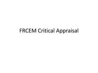 Critical Appraisal in Medicine