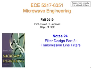 Microwave Filter Design Using Transmission Lines