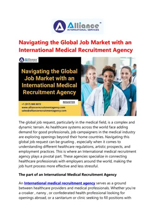 Navigating the Global Job Market with an International Medical Recruitment Agenc