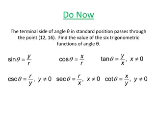 Trigonometric Functions with Quadrantal Angles