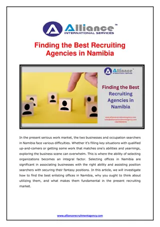 Finding the Best Recruiting Agencies in Namibia