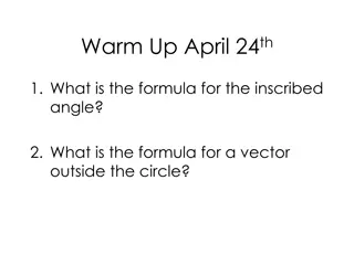 Circles: Formulas for Inscribed Angles and Circumference