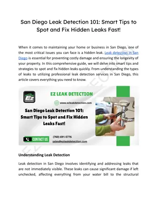 San Diego Leak Detection Guide: Essential Tips to Identify and Fix Hidden Leaks